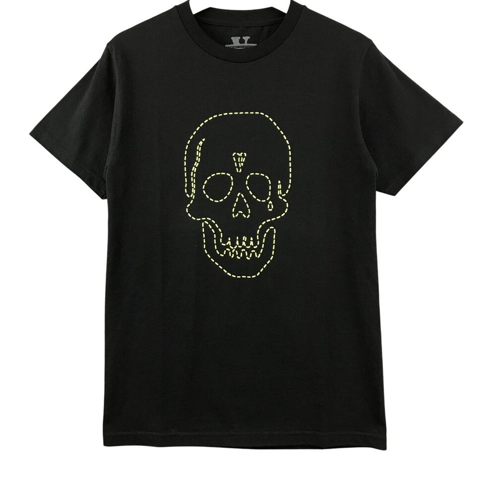 Vlone x Neighborhood Tee- Size S Black‎ Shirt Neon Green Skull Color
